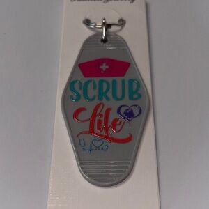 Gray 'Scrub Life' Keychain for Healthcare Professionals